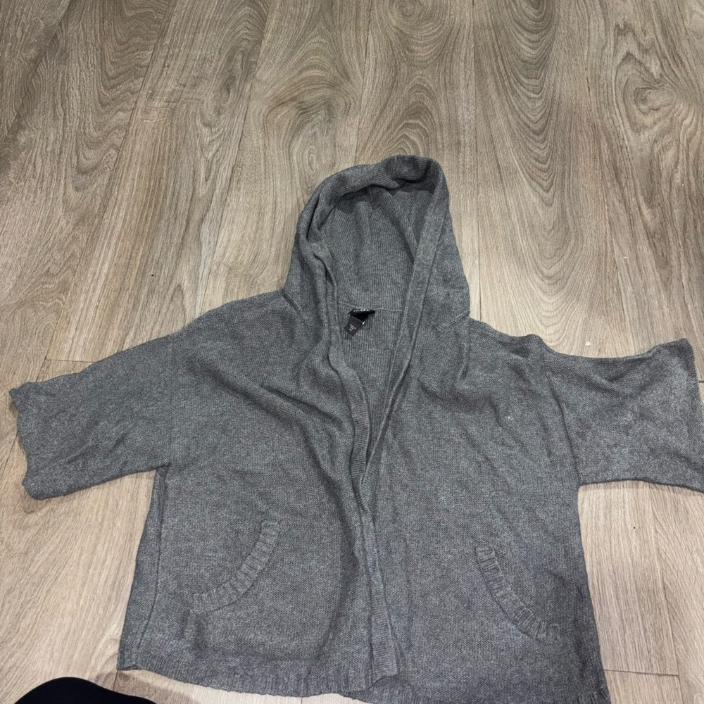 Eileen Fisher Charcoal Knit Cardigan